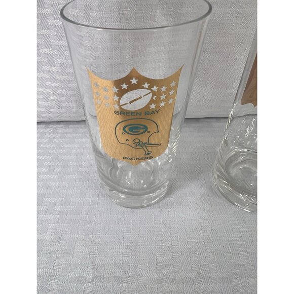 Green Bay Packers NFLP Vintage Glasses  (4)-2 1967 High Balls & 2 1968 Roly Poly - Picture 6 of 16